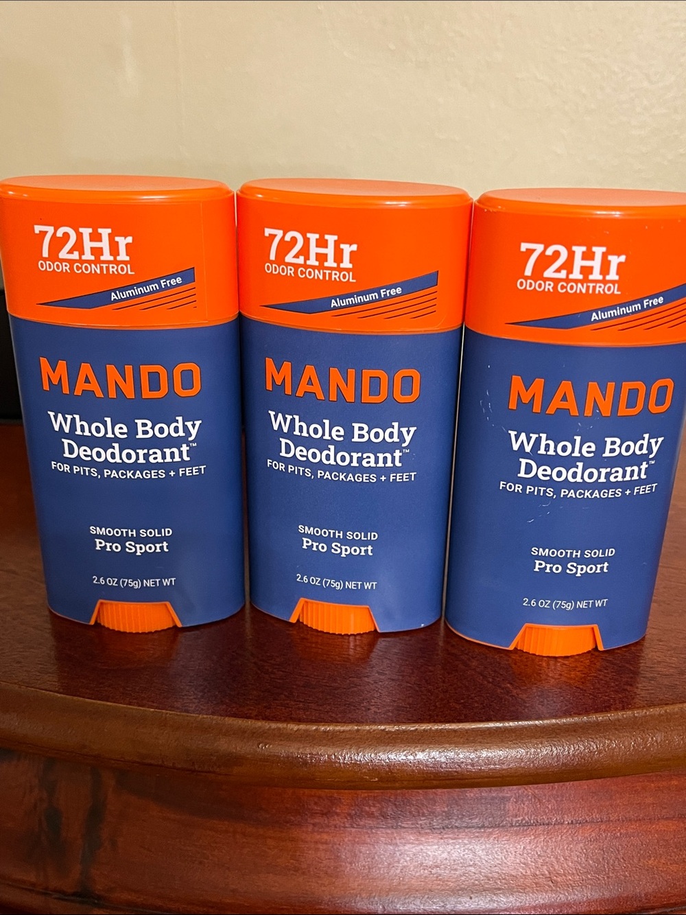 Mando whole body deodorant smooth solid Pro sport lot of 3